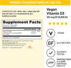 NatureWise Vitamina D3 Vegana 5000 UI (125 mcg) - 60 Cápsulas Blandas