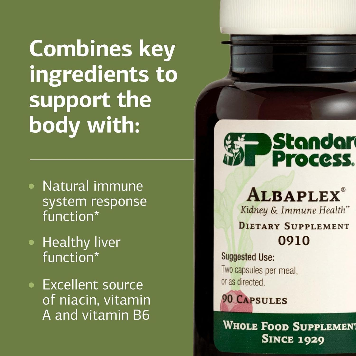 Standard Process Albaplex - Complemento para hígado e inmunidad - 90 cápsulas