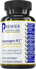 Premier Research Labs Adaptogen-R3 – Complejo de Adaptógenos con Rhodiola Rosea y Maca, 90 Cápsulas Vegetarianas