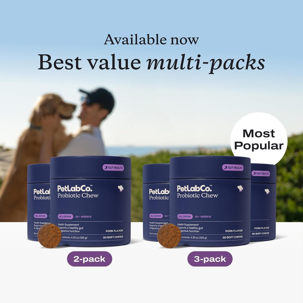 PetLab Co. Probióticos para Perros - 30 Masticables Sabor Cerdo