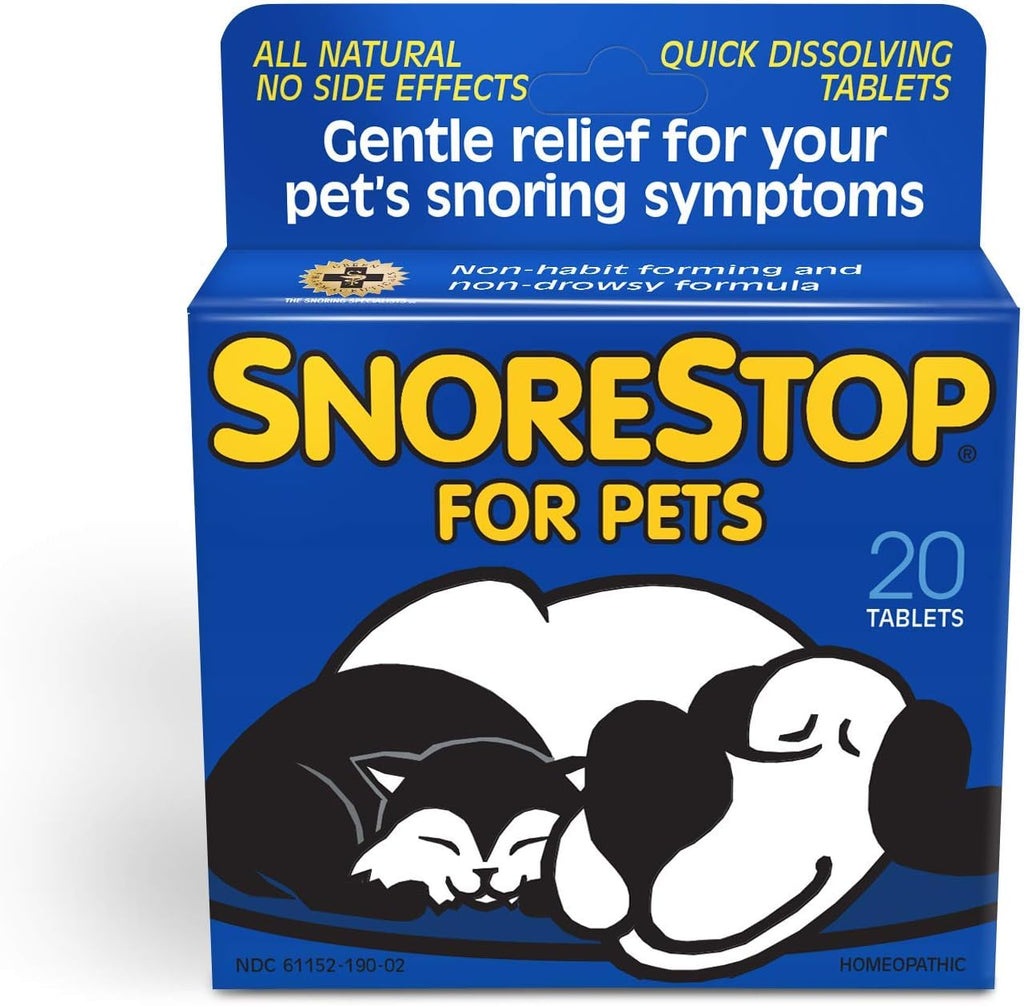 SnoreStop para Mascotas - 20 Comprimidos Masticables - Solución Natural Antirronquidos