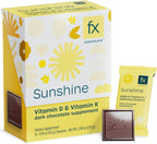 Fx Chocolate Sunshine – Chocolate con Vitamina D3 y K, Sin Azúcar (Caja de 15)