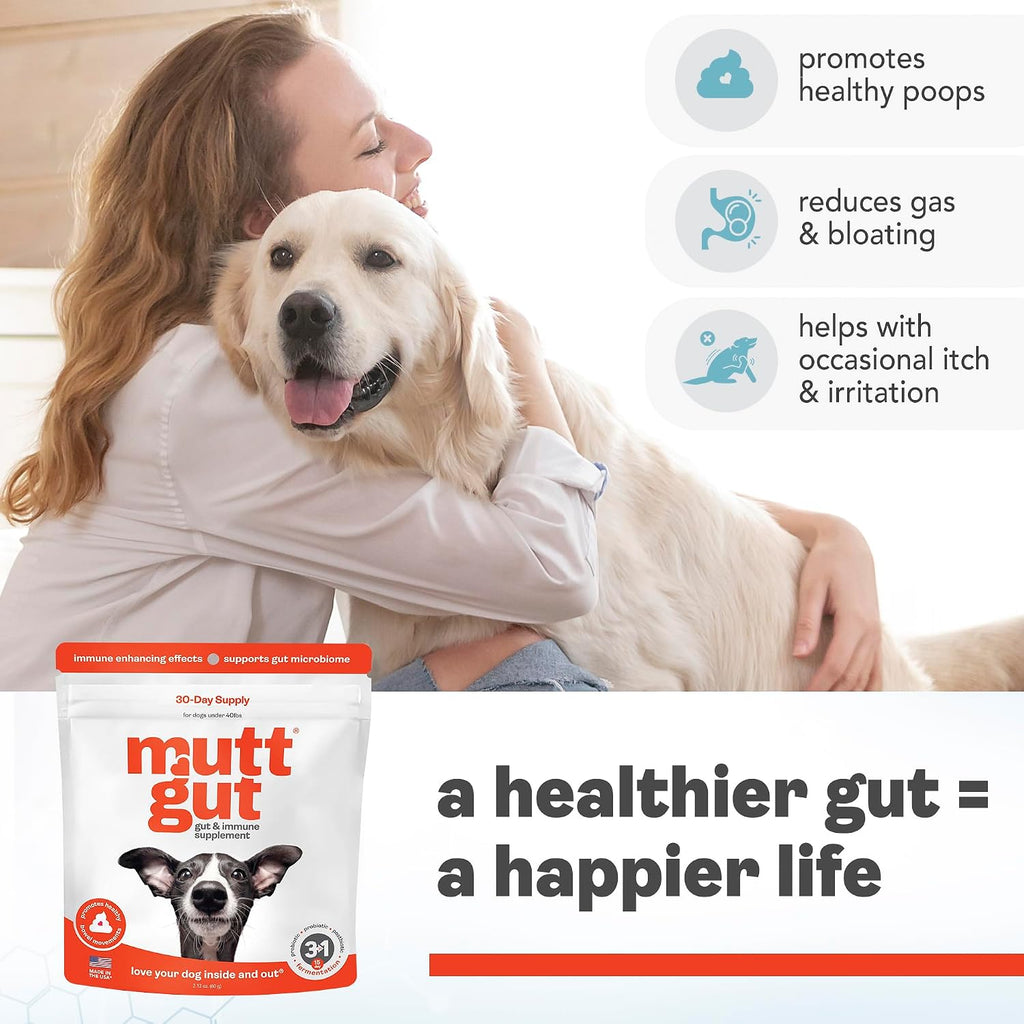 Probióticos 3 en 1 para Perros con Postbióticos - 135 Mil Millones de UFC - Polvo Digestivo Natural