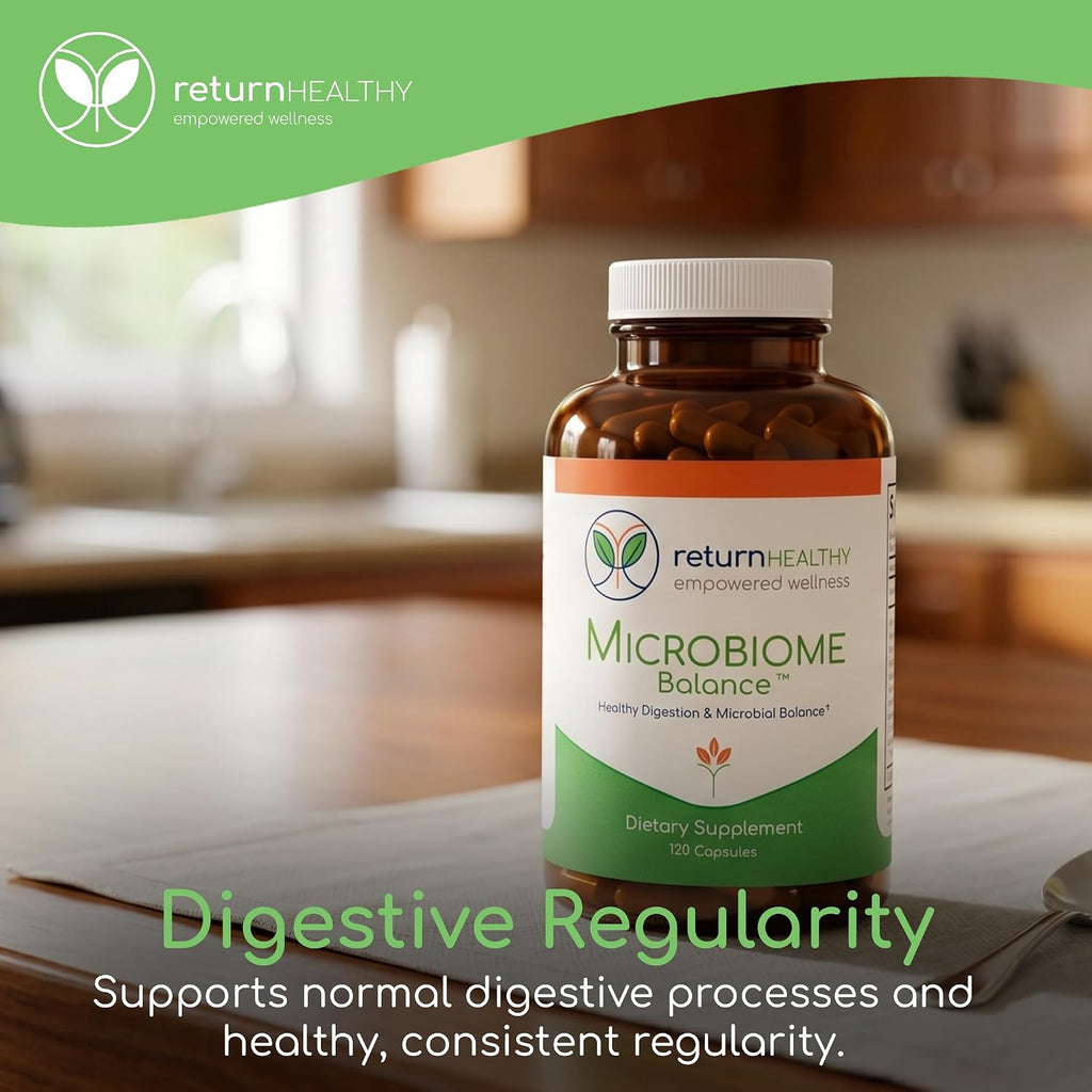 Microbiome Balance – Suplemento para la Salud Digestiva con Monolaurina y Ácido Caprílico – 120 Cápsulas