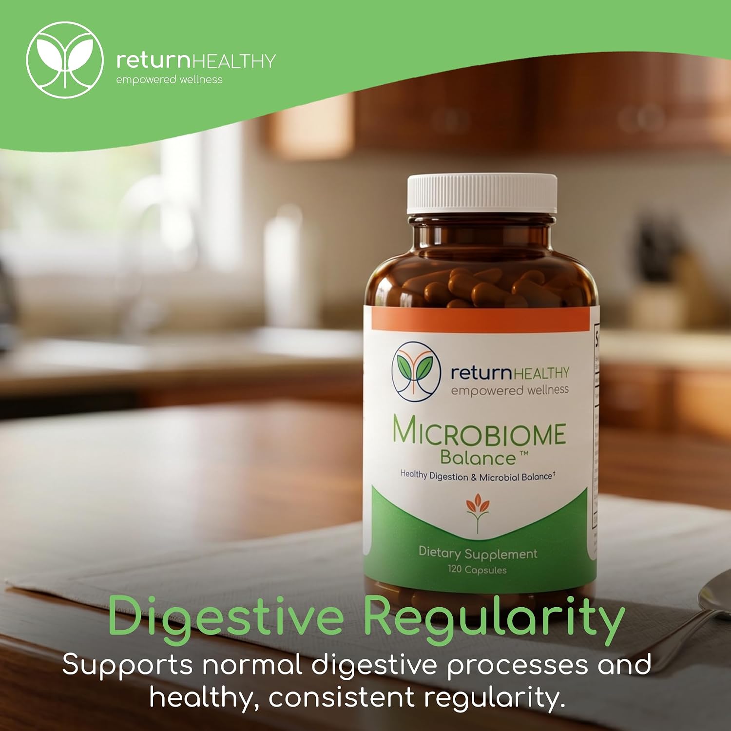 Microbiome Balance – Suplemento para la Salud Digestiva con Monolaurina y Ácido Caprílico – 120 Cápsulas