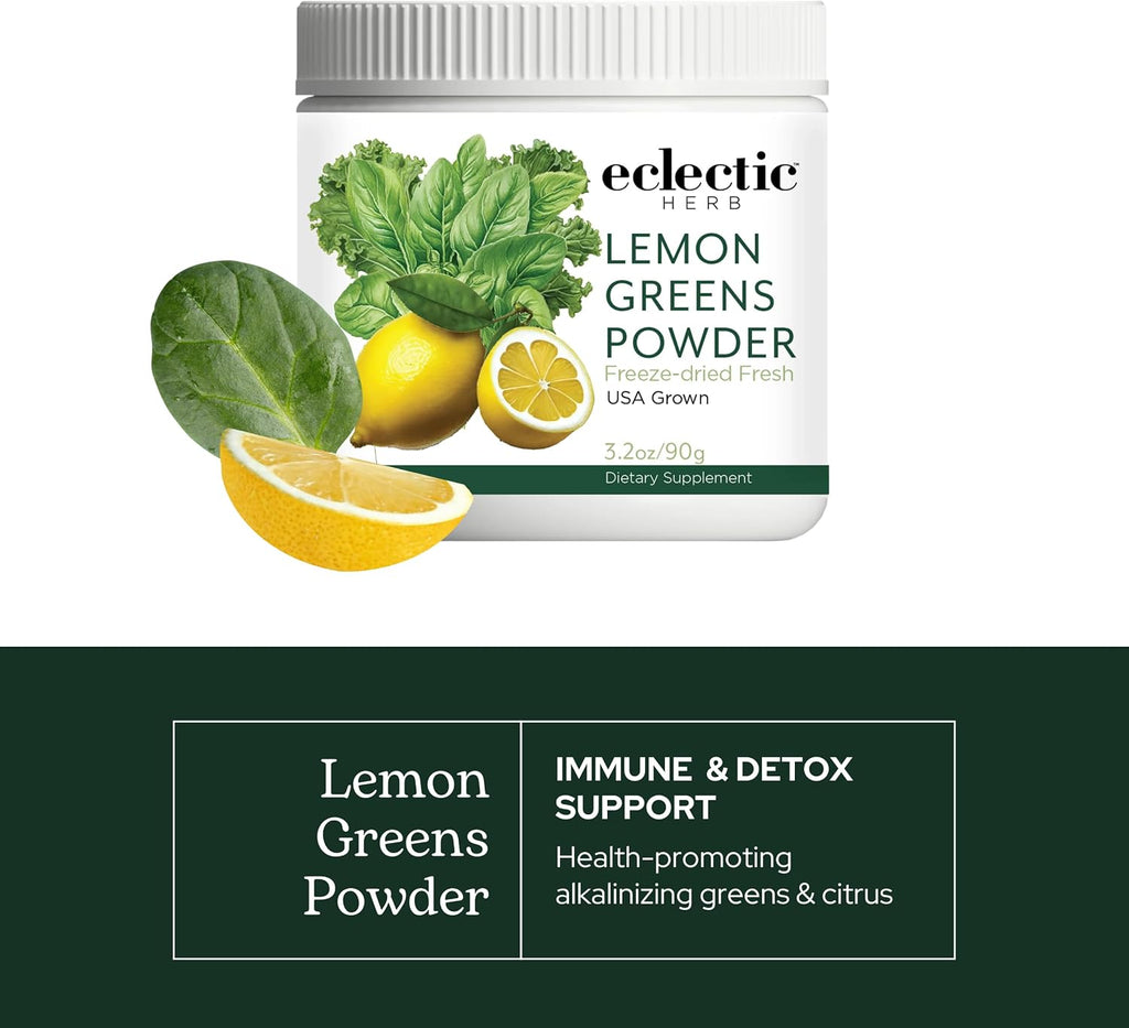 Eclectic Herb - Lemon Greens Powder: Mezcla de verduras y frutas ecológicas en polvo