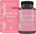 Reserveage Beauty Keratin Hair Booster with Biotin and Resveratrol - 60 Capsules