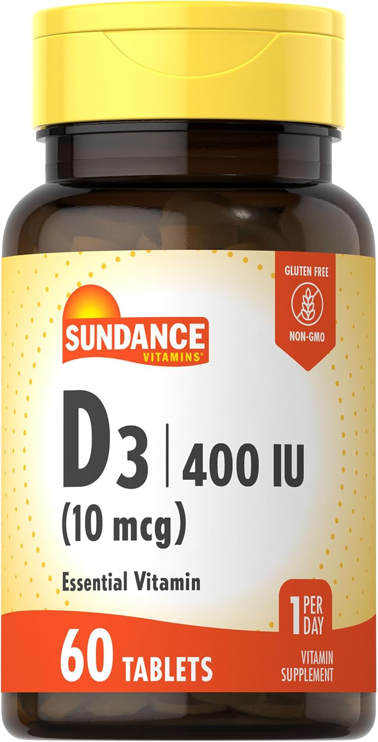 Sundance Vitamina D3 400 UI (10 mcg) - 60 Comprimidos Vegetarianos