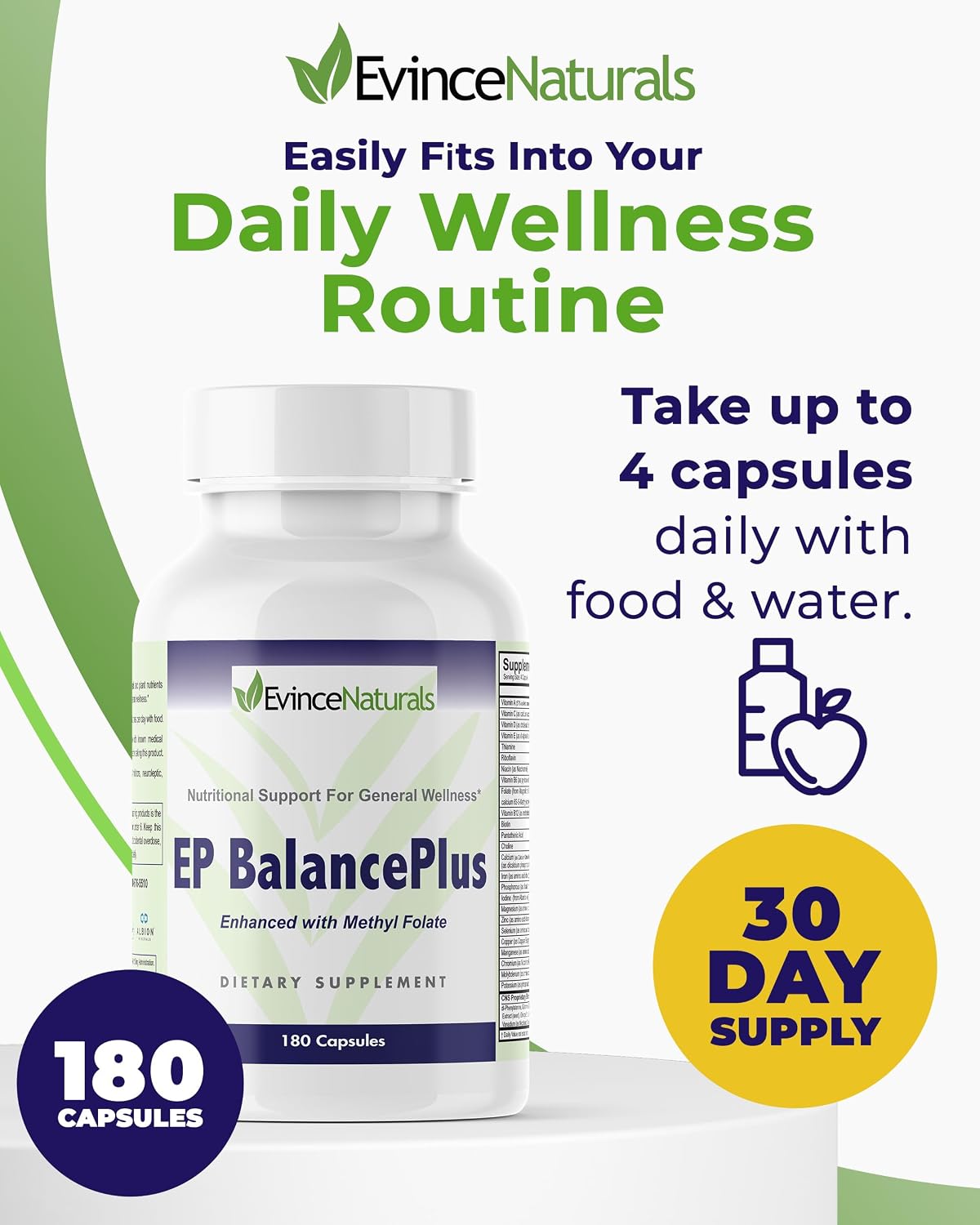 EP BalancePlus Multivitamínico para Adultos, 180 Cápsulas