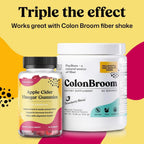 ColonBroom Gominolas de Vinagre de Manzana para Mujeres, 60 Gominolas, 30 Días de Suministro, Vegano, No OGM