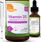 Zahler Vitamina D3 Líquida 5000 UI - Suplemento de Vitamina D3 para Huesos y Sistema Inmunológico - 30 ml
