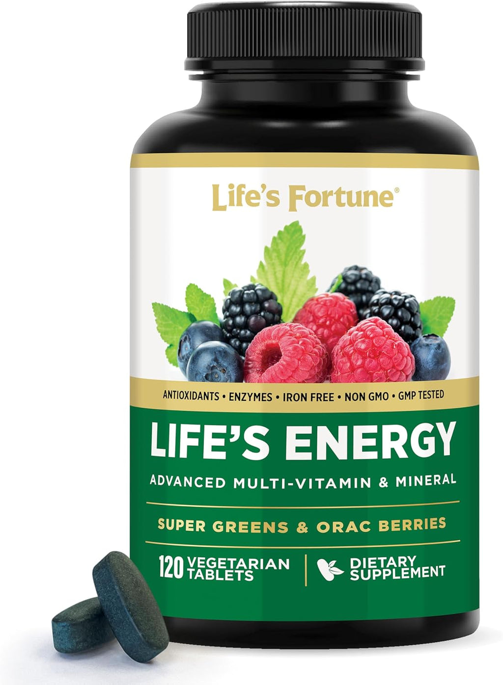 Life's Energy Advanced Daily Multivitamin con Super Greens - 120 Comprimidos
