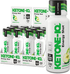 Ketone-IQ +Caffeine Performance Energy Shots – Energía Limpia para Enfoque y Resistencia, 5g Cetonas, 100mg Cafeína de Té Verde, Vitaminas B, 24 unidades (Melocotón)