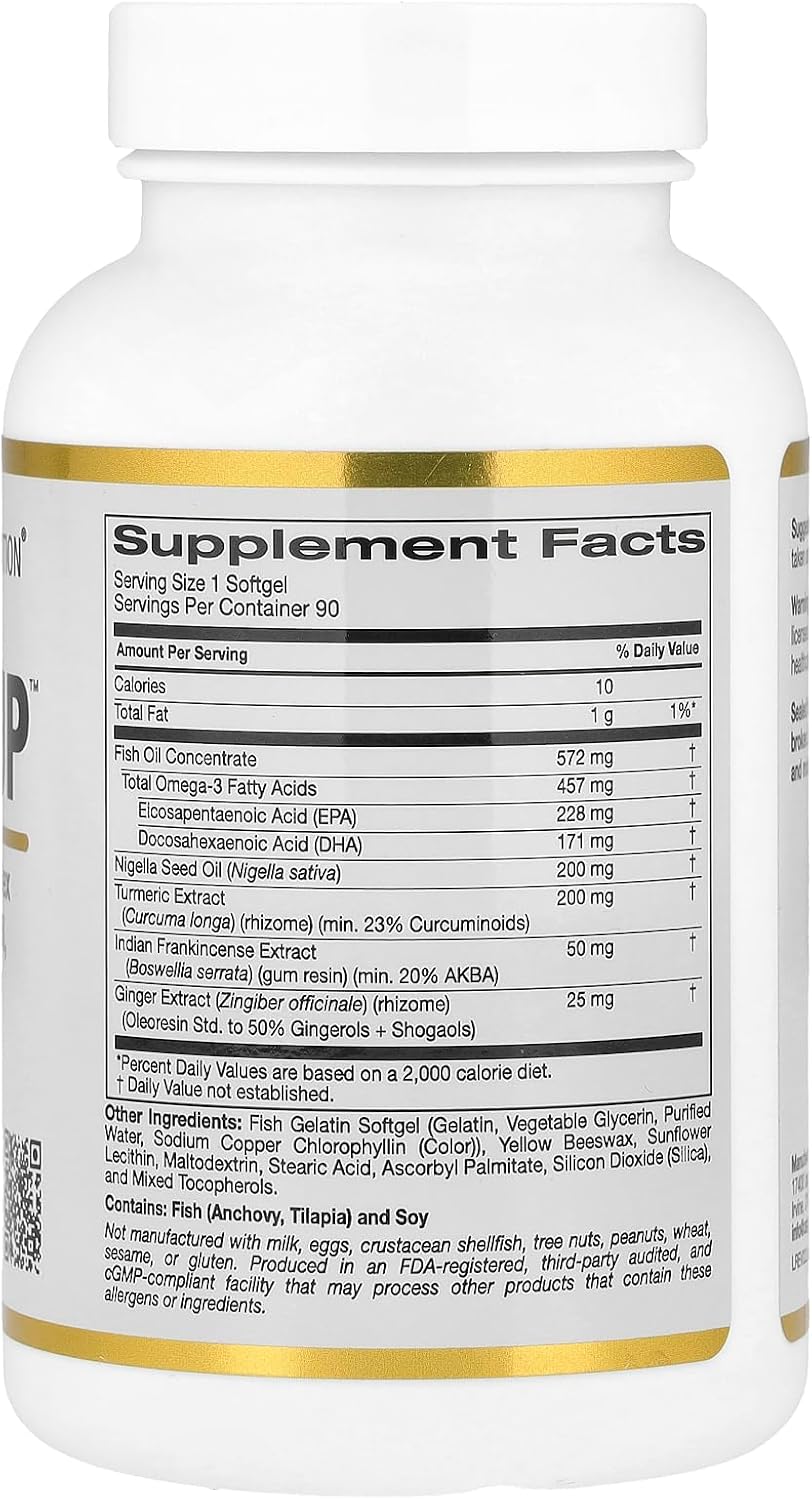 California Gold Nutrition Curcumin UP, 90 Gelatin Softgels