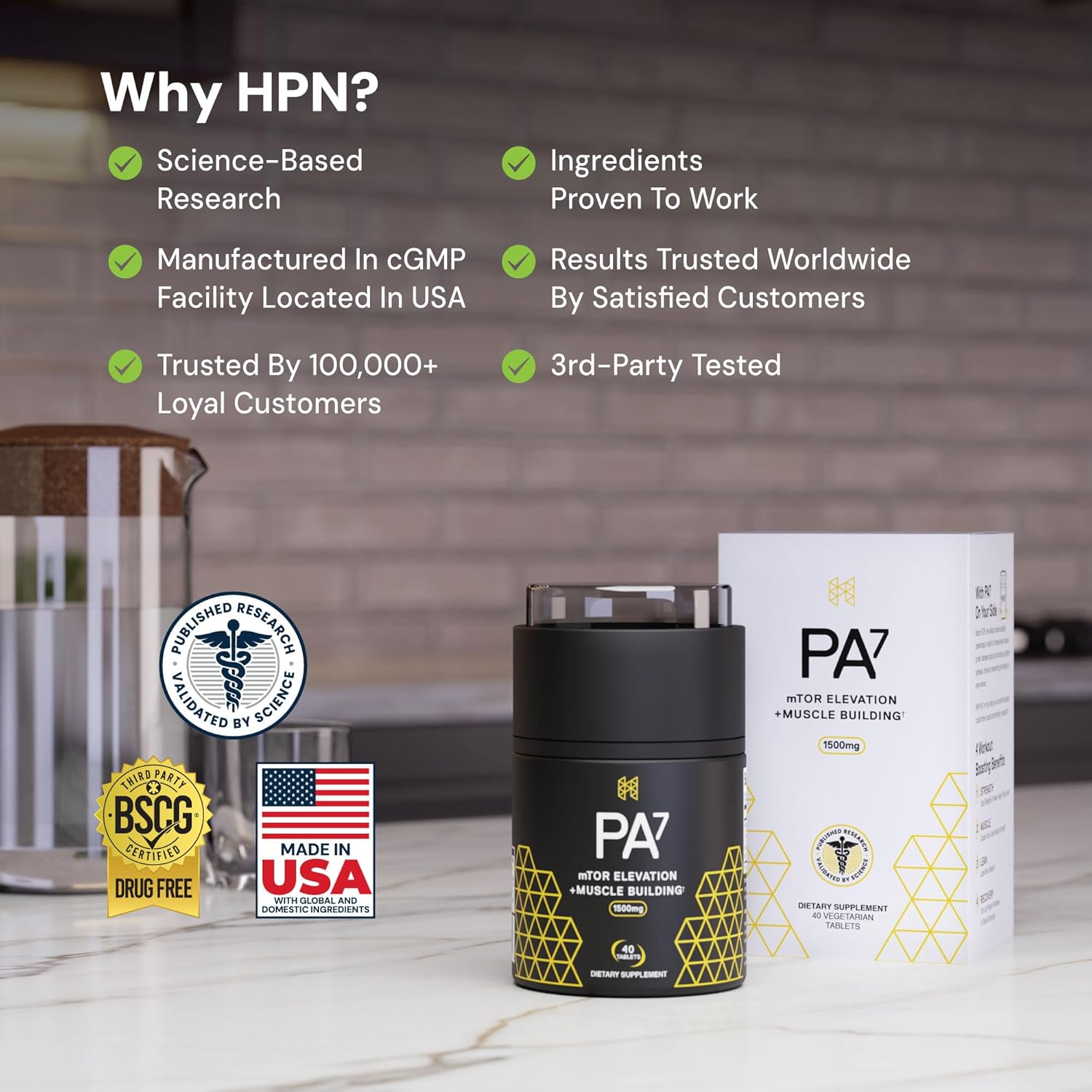 HPN PA(7) Ácido Fosfatídico - Potenciador Muscular Natural (10 Días de Suministro)