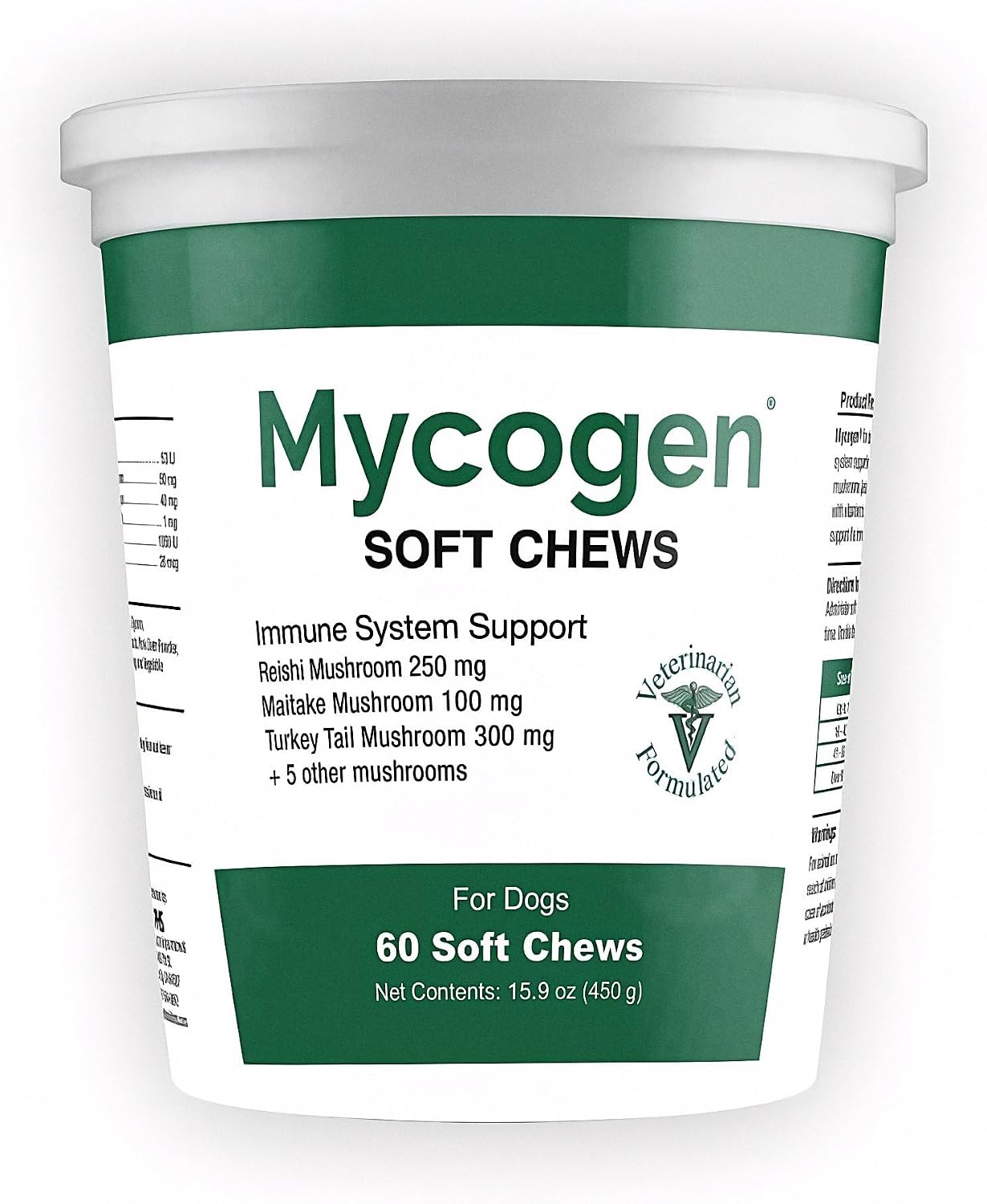 Mycogen Soft Chew para Perros - Mezcla de 8 Especies de Setas para Apoyo Inmunitario - 120 Chews Blandos