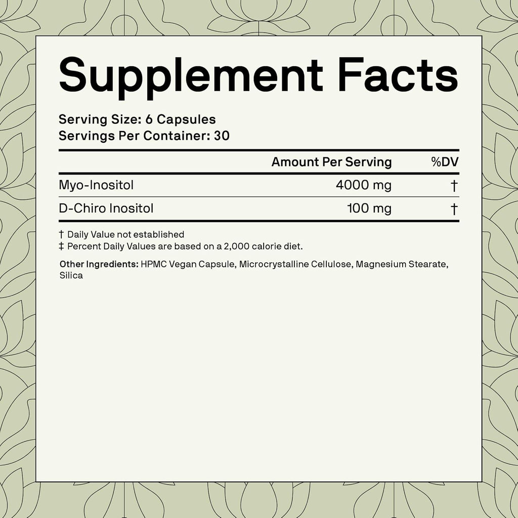 Nutriissa Divine Feminine – Myo-Inositol & D-Chiro Inositol, 40:1 Ratio, 4000 mg + 100 mg, 180 Cápsulas Veganas