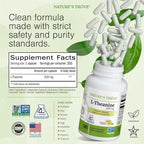 Nature's Trove L-Teanina 200mg – 365 Cápsulas Vegetarianas (Súper Tamaño)