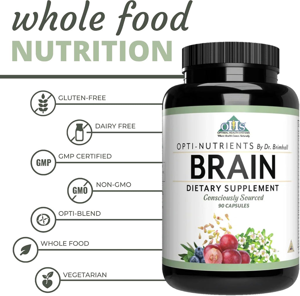 Optimal Health Systems Brain – Complejo Nootrópico Avanzado, 90 Cápsulas