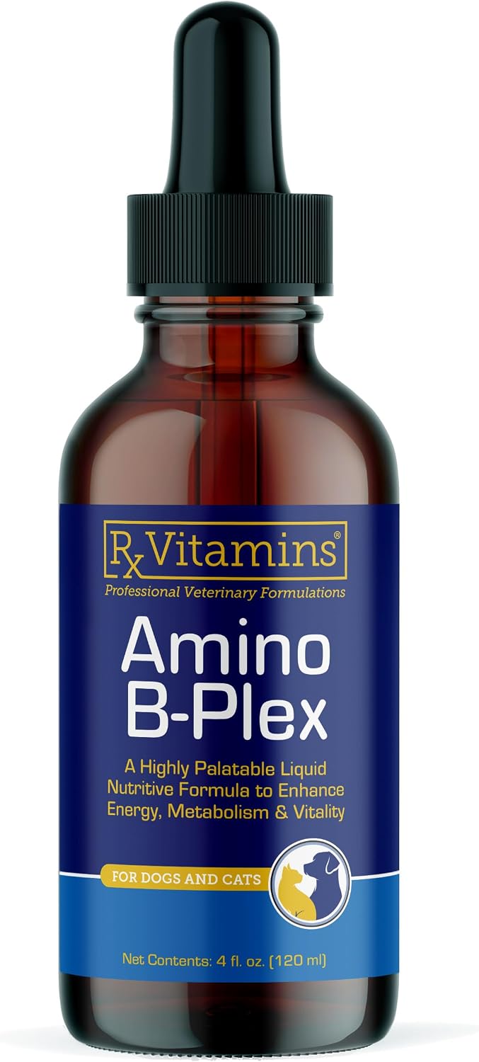 Rx Vitamins Amino B Plex Complejo B Líquido con Aminoácidos para Perros y Gatos - 118 ml