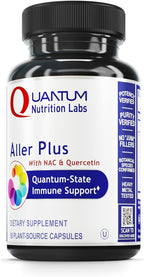 Quantum Nutrition Labs Aller Plus - Suplemento para la Salud Pulmonar con NAC, Bromelina y Quercetina, 90 Cápsulas Vegetales