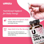 UMZU Daily B - Complejo Completo de Vitaminas B con B1, B2, B3, B5, B6, B7, B9 y B12
