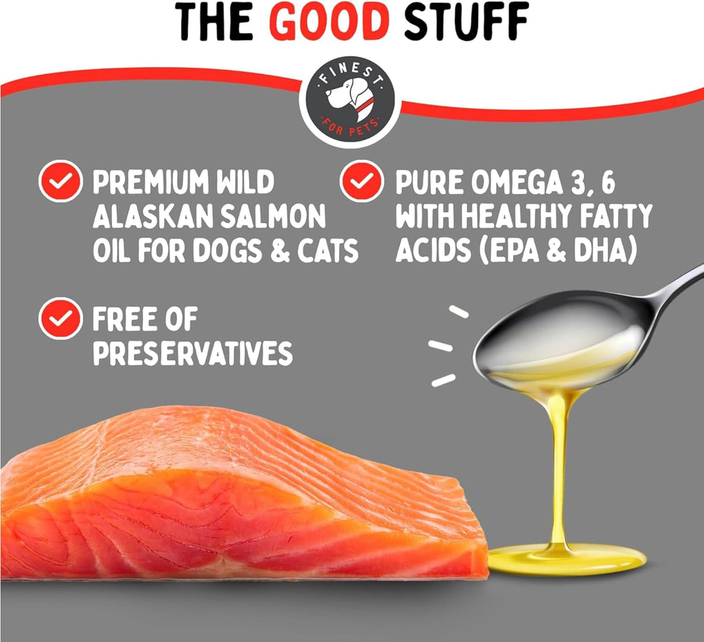 Aceite de Salmón y Abadejo Salvaje de Alaska para Perros y Gatos (946ml)