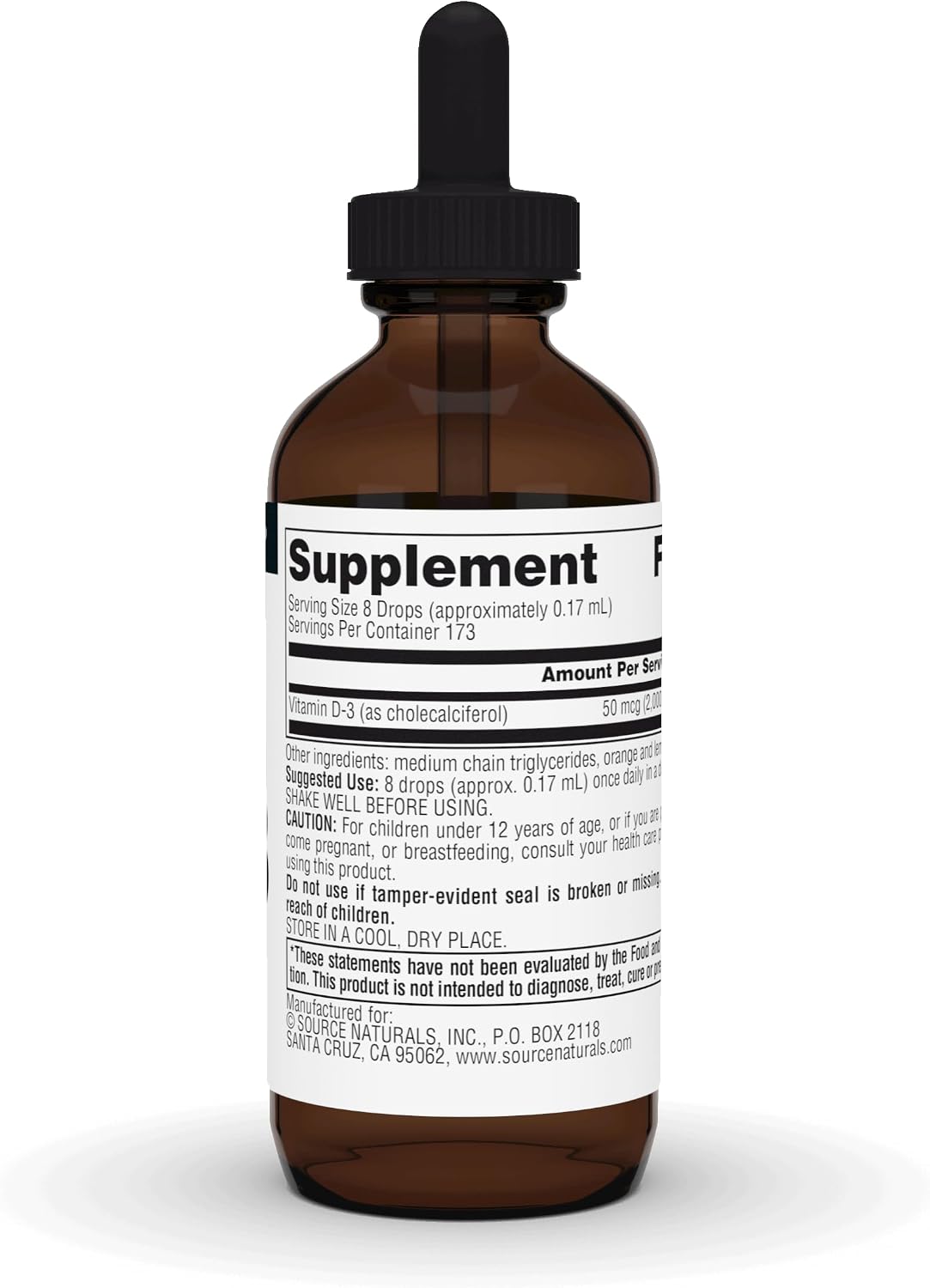 Source Naturals Vitamina D3 2000 UI Gotas Líquidas – 30 ml