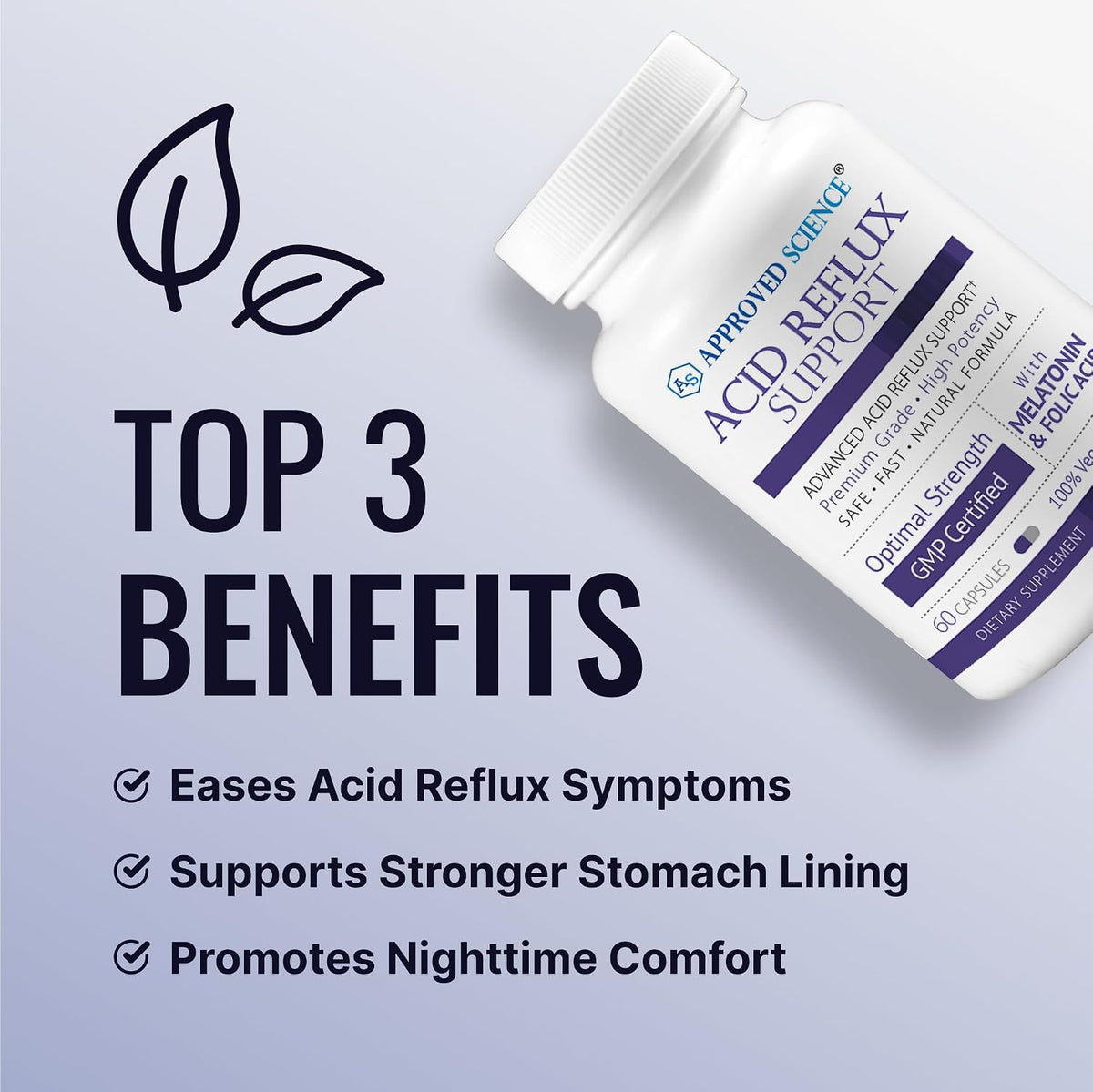 Approved Science® Acid Reflux Support - – L-taurina: aminoácido que contribuye a la digestión de grasas y al – Image 3