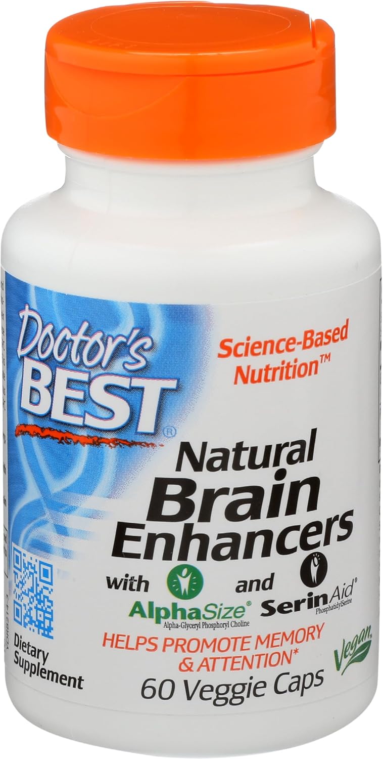 Doctor's Best Potenciadores Naturales del Cerebro, 60 Cápsulas Vegetales