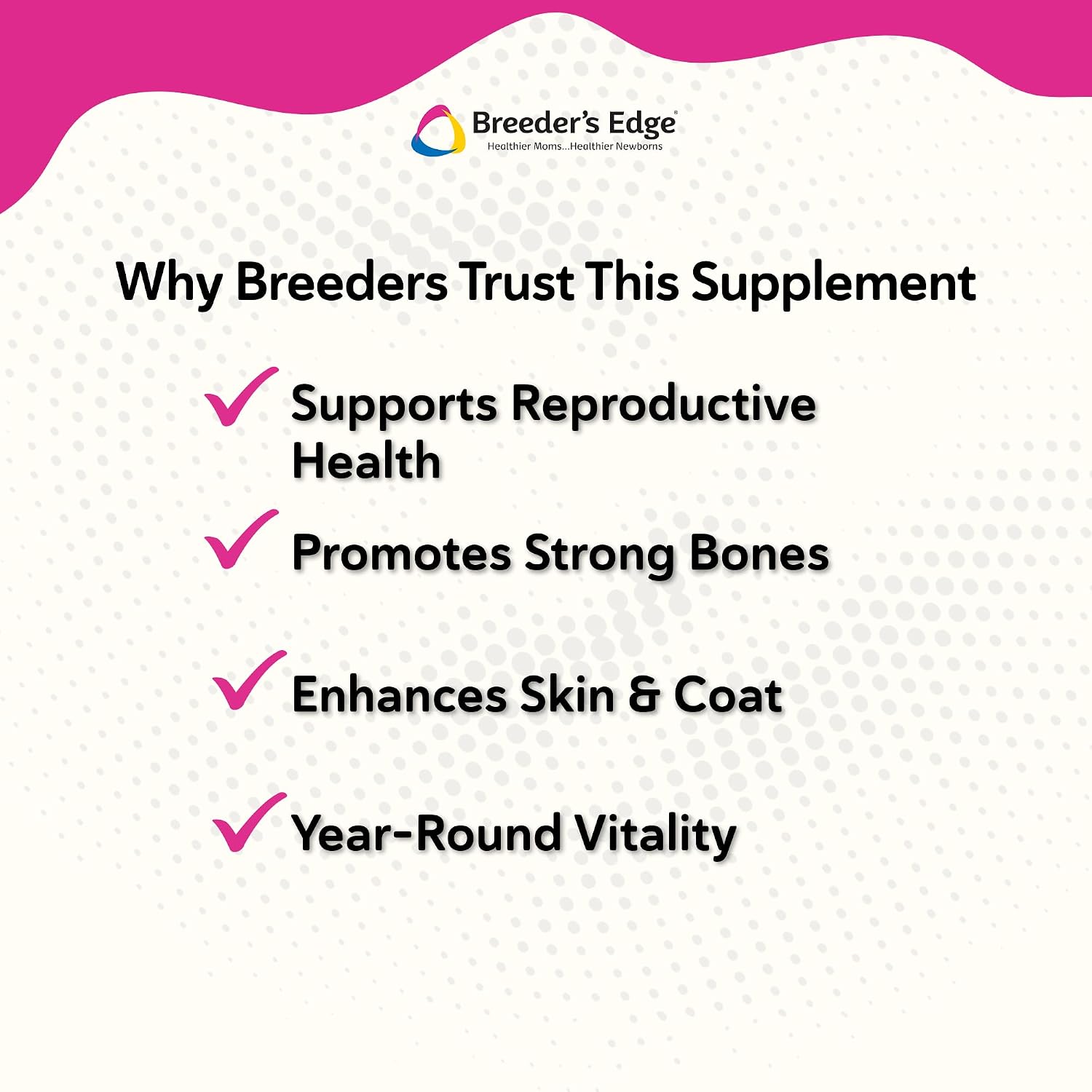 Breeder's Edge in Between for Her - Multivitamínico Diario para Perros y Gatos Reproductores, 360 Comprimidos