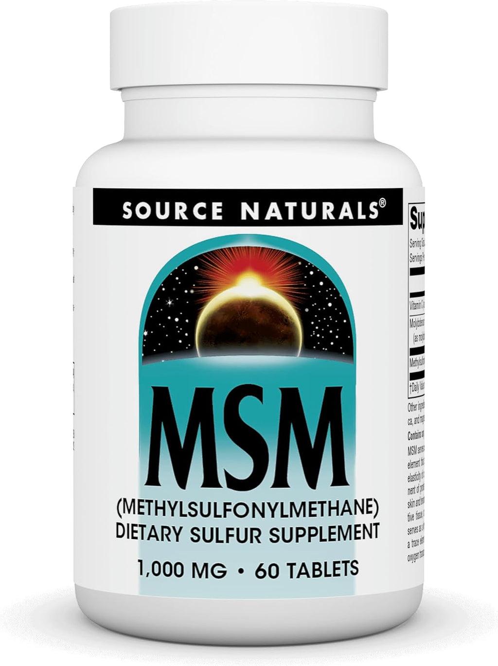 Source Naturals MSM (metilsulfonilmetano) 1000 mg – 60 Comprimidos