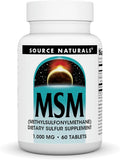 Source Naturals MSM (metilsulfonilmetano) 1000 mg – 60 Comprimidos