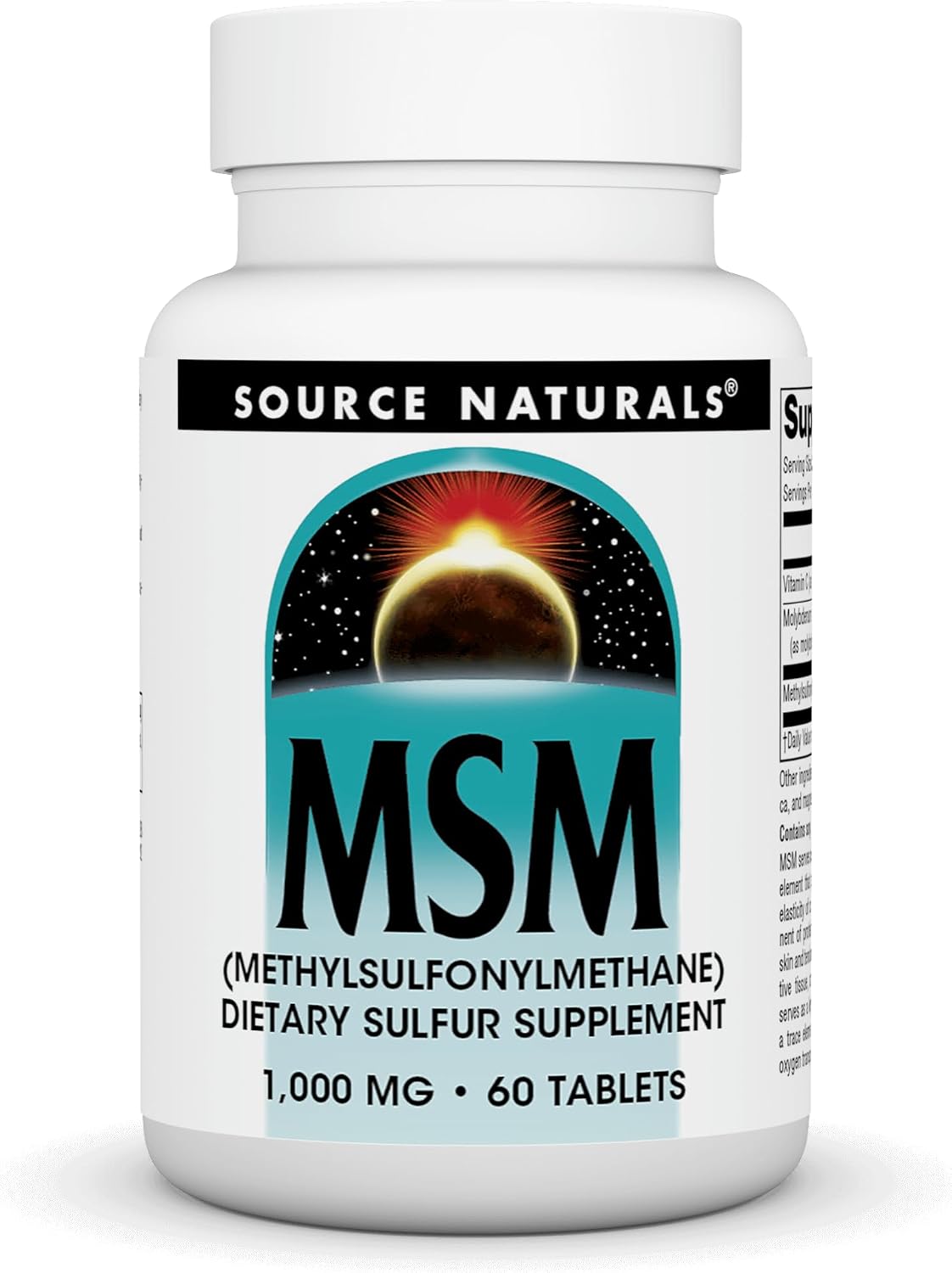 Source Naturals MSM (metilsulfonilmetano) 1000 mg – 60 Comprimidos