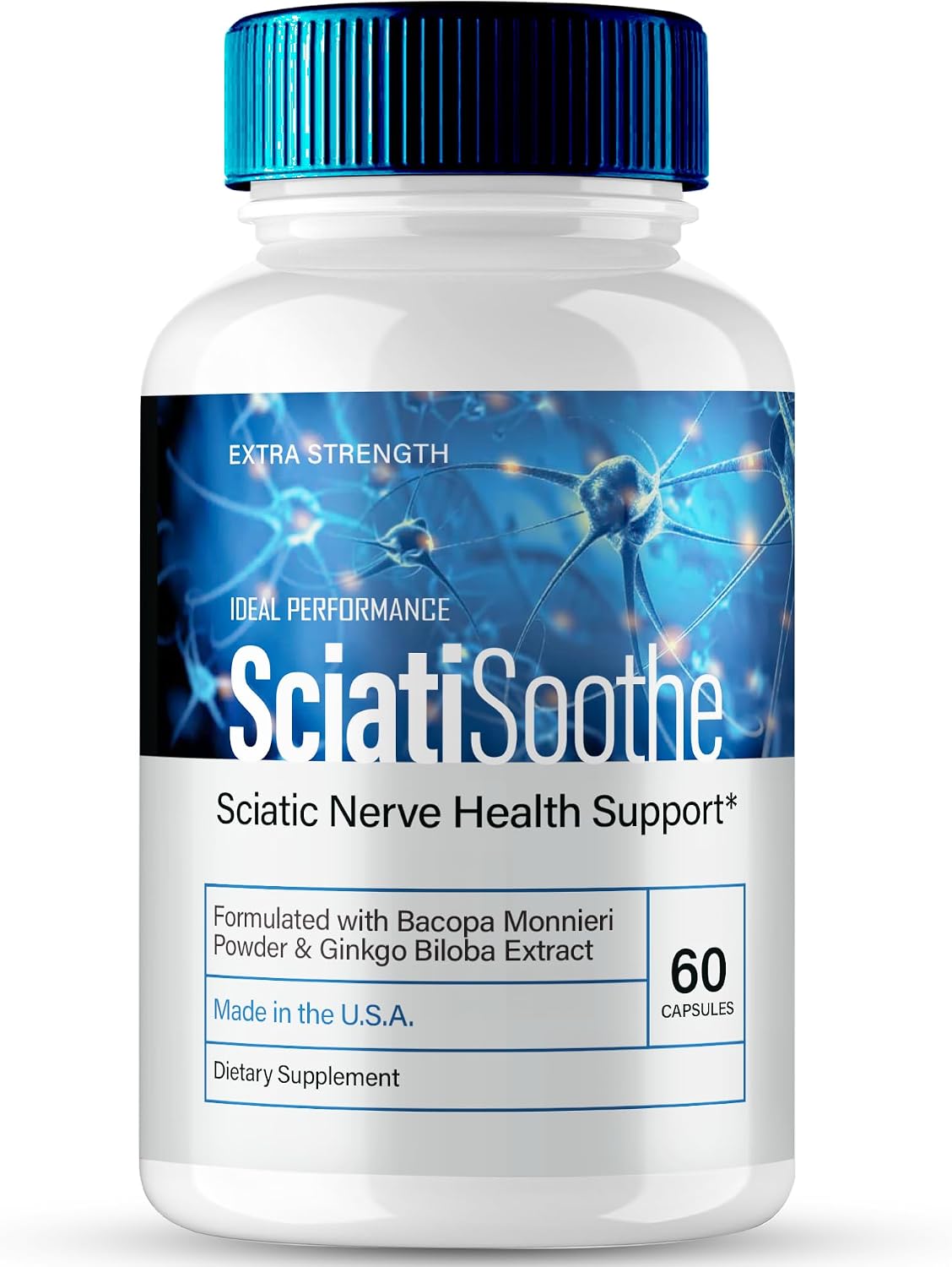 SciatiSoothe for Sciatica Capsules, Nerve Health Support Supplement Advanced Formula, 60 Cápsulas