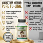 MN Mother Nature Extracto de Fu-Ling 500mg – 120 Cápsulas Veganas