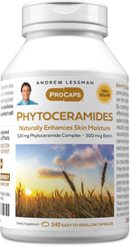 ANDREW LESSMAN Fitoceramidas con Biotina 240 Cápsulas Blandas - Hidratante Natural para la Piel