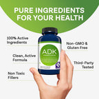 MD.LIFE ADK Vitamin Supplement – Complejo de Vitaminas A, D3 y K2 – 120 Cápsulas