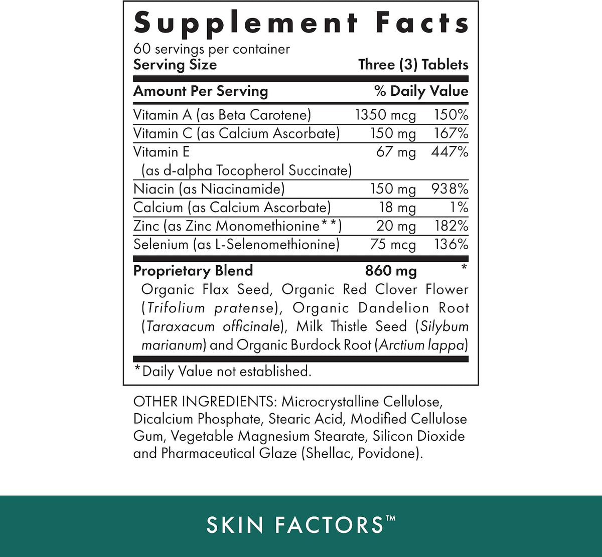 Michael's Health Skin Factors - 90 – La vitamina A contribuye al mantenimiento de la piel en condiciones normales. – Image 2