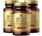 Solgar Biotina 300 mcg, 100 Comprimidos, Pack de 3