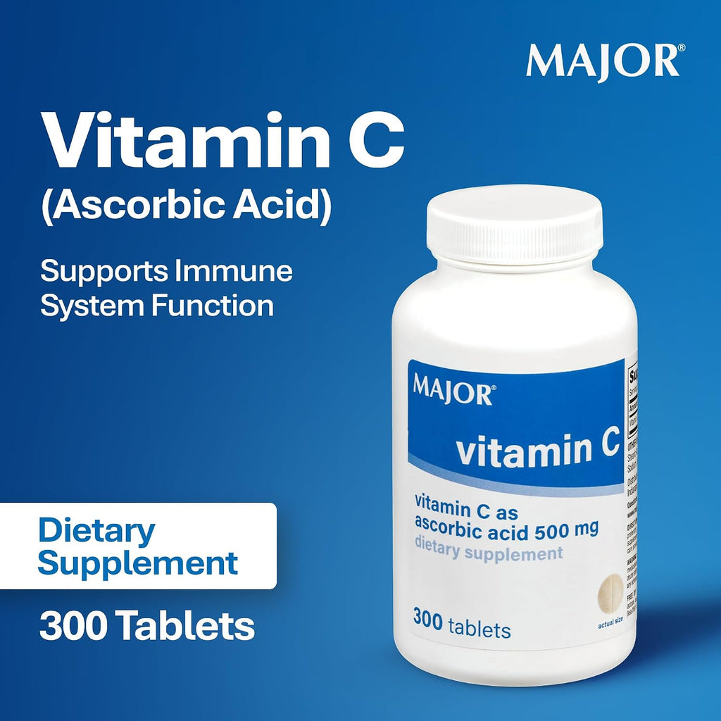 MAJOR Vitamina C 500 mg Ácido Ascórbico - 300 Comprimidos
