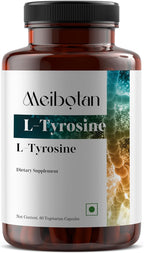L-Tirosina 500mg – Suplemento Natural de L-Tirosina para Enfoque Mental y Energía – No GMO y Sin Gluten – 60 Cápsulas Veganas