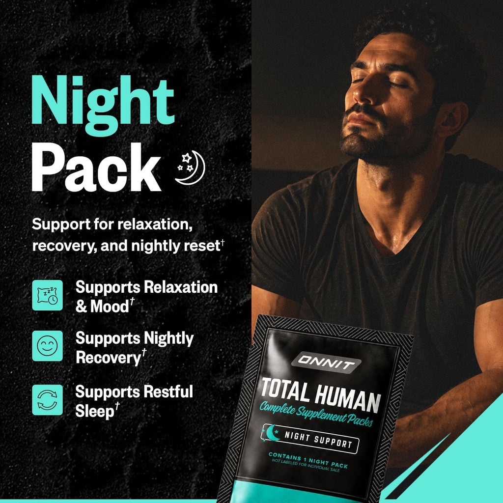 ONNIT Total Human Multivitamínico Diario Completo – Paquetes Día y Noche para Hombres y Mujeres, 60 Paquetes (30 Días)