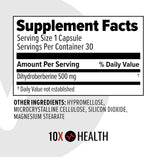 10X Health Berberine 500mg - Dihidroberberina - 30 Cápsulas