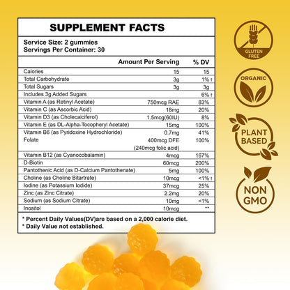 Aromlife Fibro Inositol Gummies - Gominolas de Inositol con Folato y Vitaminas B6 y B12, 60 Gominolas Sabor Naranja para – Image 8