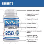 MAAC10 Liposomal NAD+ 500mg por dosis (2x250mg cápsulas) - 60 Cápsulas