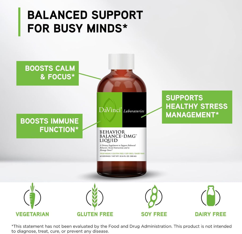 DAVINCI Labs - Behavior Balance - DMG Líquido - 300 ml (60 dosis)