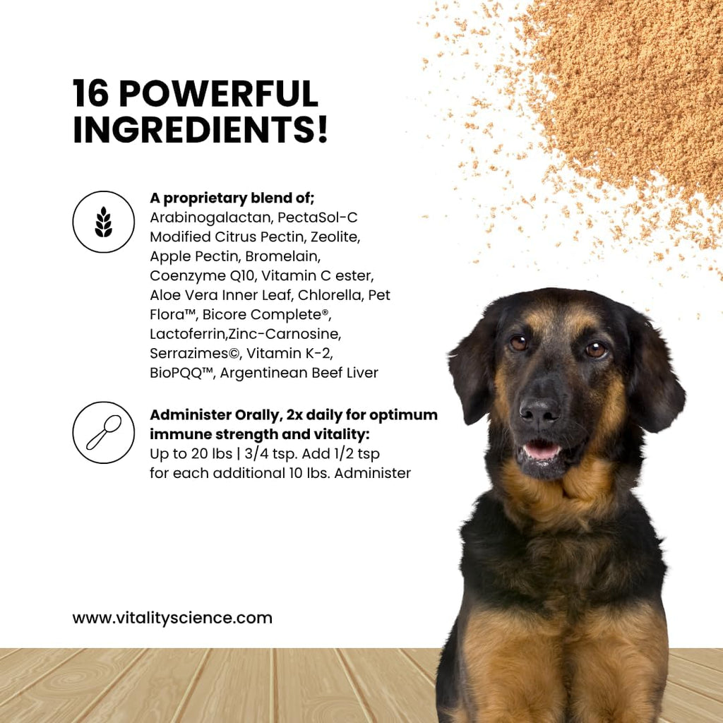 Vitality Science Celloquent para Perros - Apoyo Inmune y Digestivo Natural (220g)