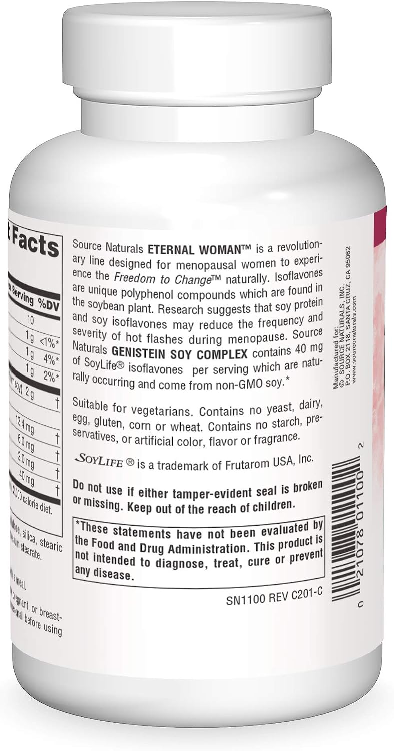 Source Naturals Genisteína 1000 mg Eternal Woman, 120 Comprimidos
