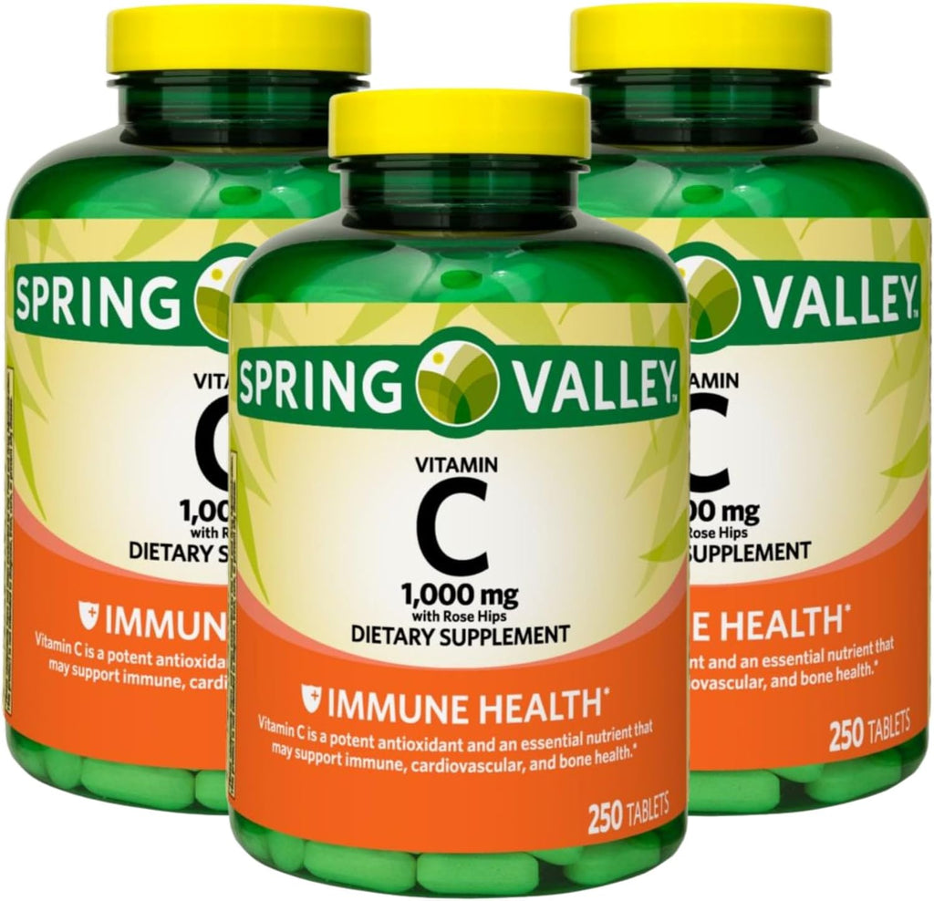 Vitamina C 1000 mg con Rosa Mosqueta – 250 Comprimidos – Pack de 3